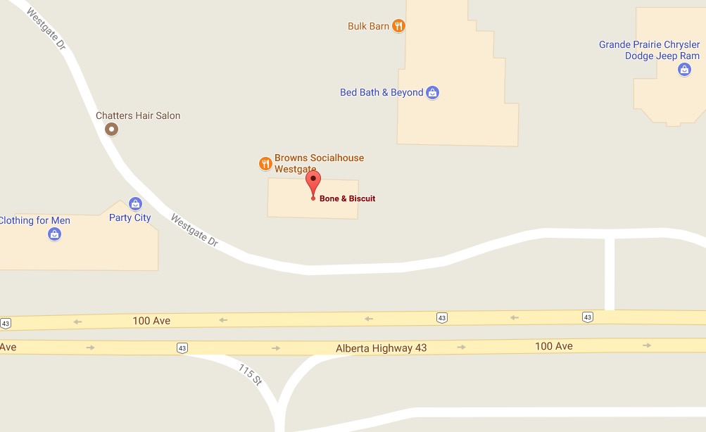 bone-and-biscuit-grande-prairie-map