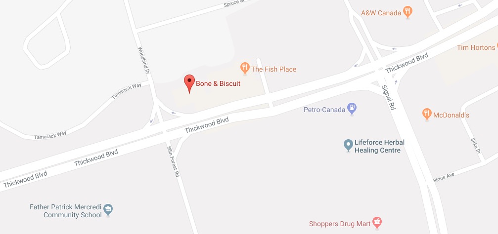 Bone & Biscuit in Fort McMurray (Thickwood Ave)-google-map