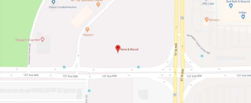 bone-and-biscuit-edmonton-map