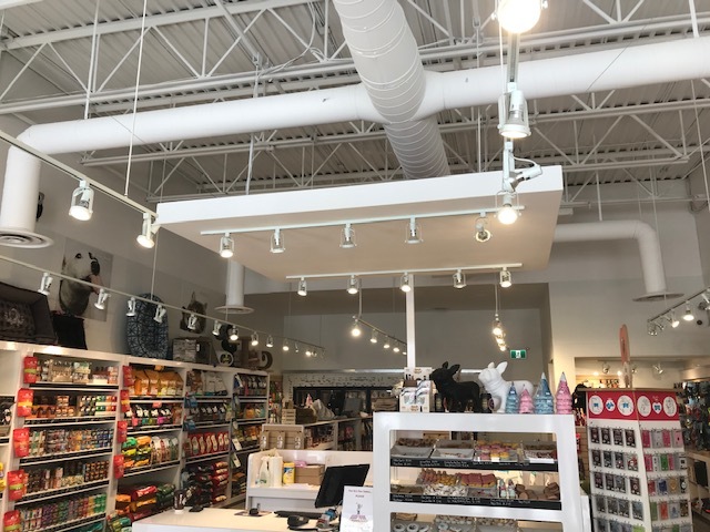 The inside of the Edmonton pet store Bone & Biscuit Magrath.
