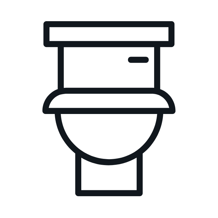 An icon of a toilet to signify that the water soluble dog poop bags from Envirowise are flushable.