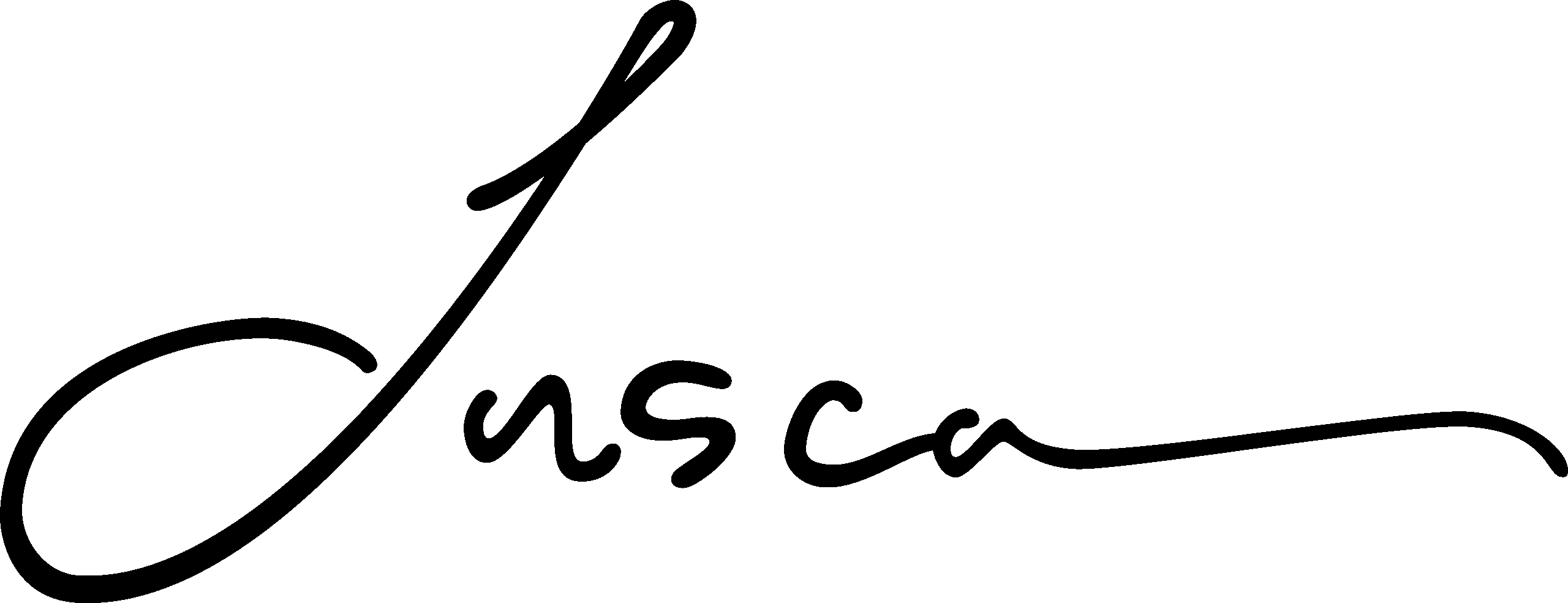 Black cursive signature-style “Jusca” on white background, evoking Caerula Mar Club’s luxury Caribbean boutique resort elegance.